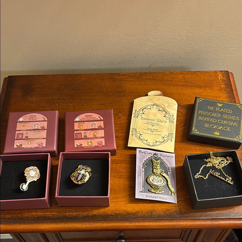 Bookish Pins & Necklace